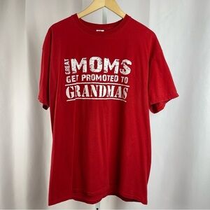 Fruit Of The Loom XL Extra Large Mom Promoted To Grandma Quote Shirt